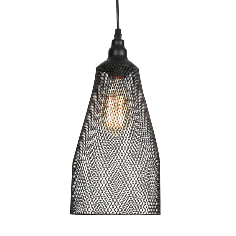 1 Light Wire Mesh Light Anhänger nordischer Industriestil Metallhangleuchten für Bar