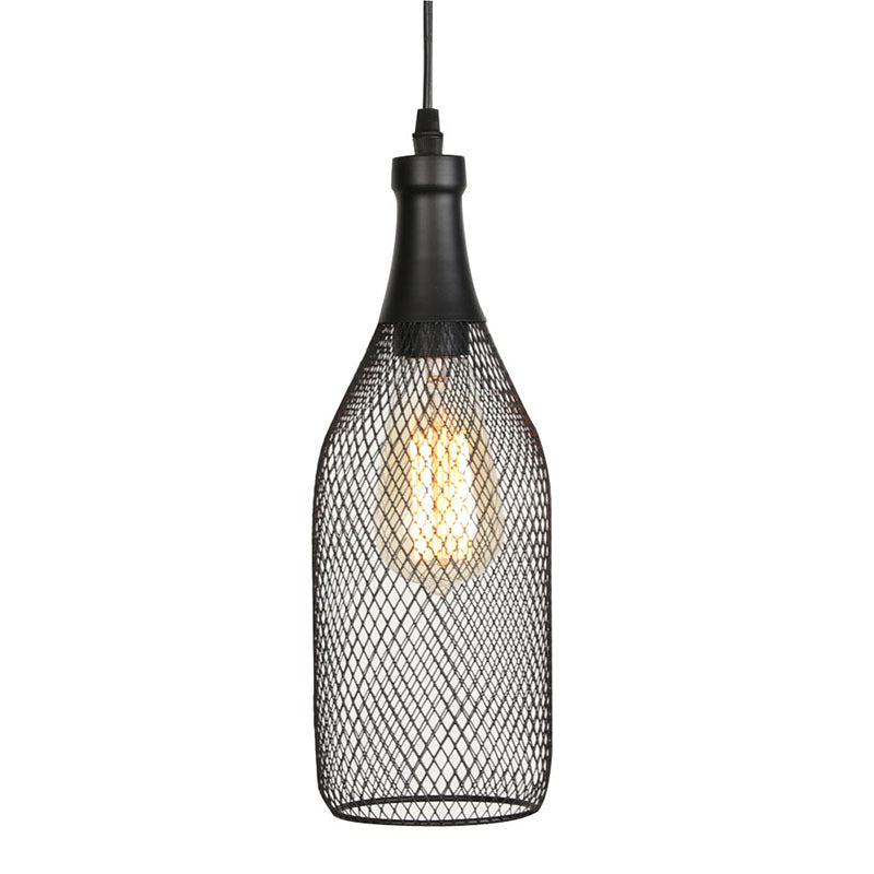 1 lichte draadmesh licht hangende Noordse industriële stijl metalen hanglampen voor bar