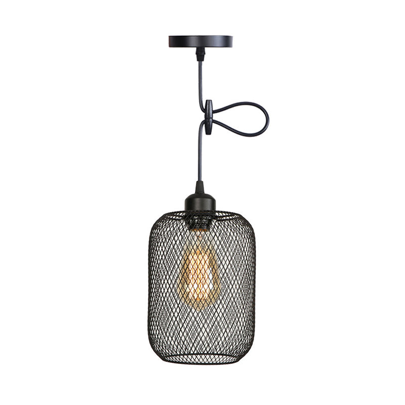 1 alambre de luz Mesh Light Pendse Nordic Industrial Style Metal Hanging Lights para barra