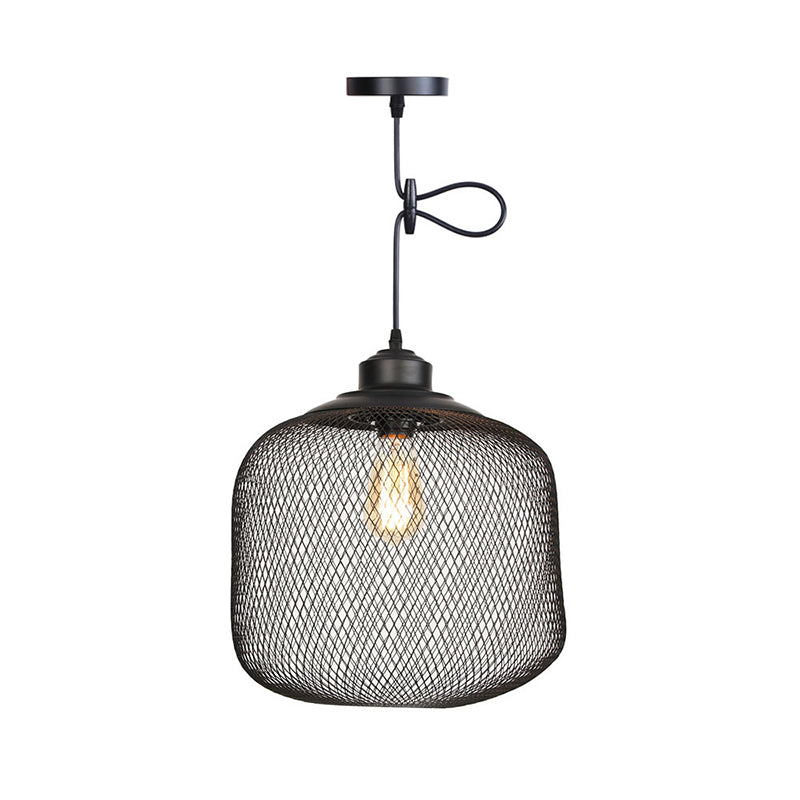 1 Light Wire Mesh Light Anhänger nordischer Industriestil Metallhangleuchten für Bar