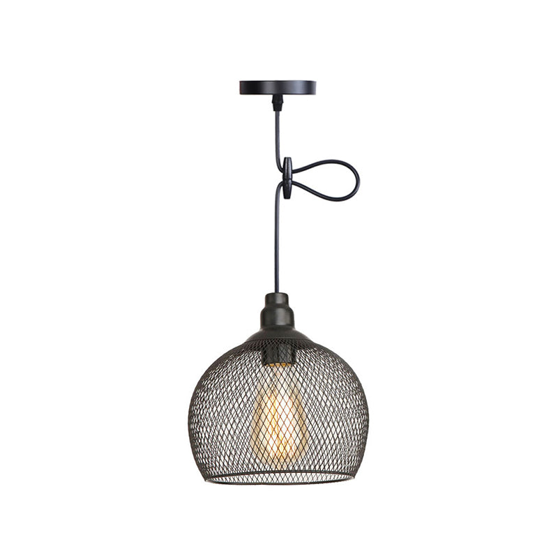 1 Light Wire Mesh Light Pendant Nordic Industrial Style Metal Hanging Lights for Bar