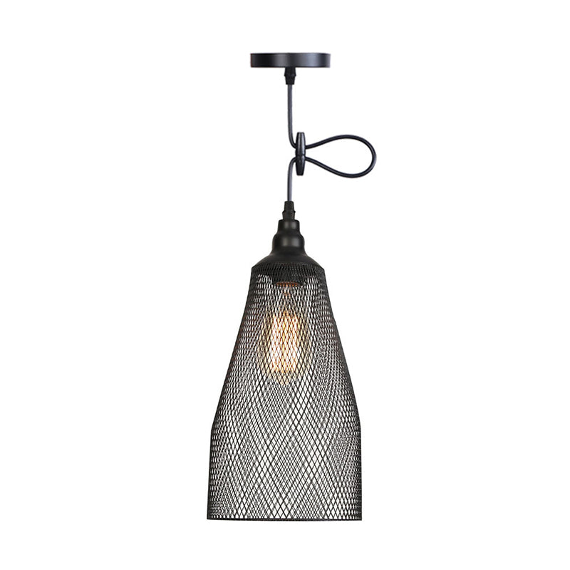 1 lichte draadmesh licht hangende Noordse industriële stijl metalen hanglampen voor bar