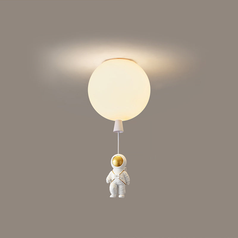 1 Light Moon Hanging Lamp Cartoon Acrylic Down Lighting Pendant for Children Bedroom