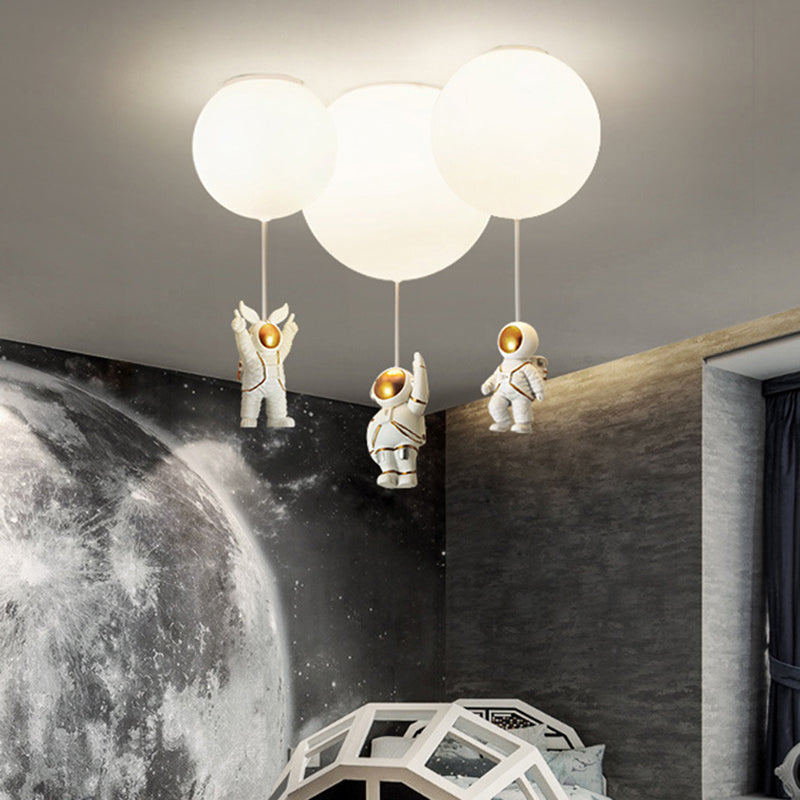 1 Light Moon Hanging Lamp Cartoon Acrylic Down Lighting Pendant for Children Bedroom