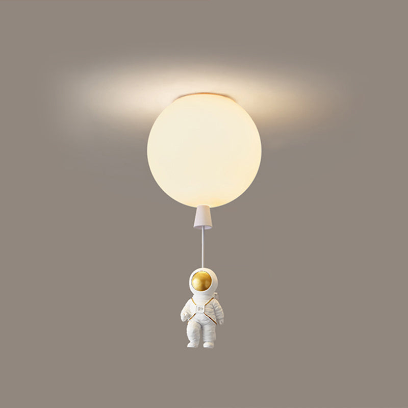 1 Light Moon Hanging Lamp Cartoon Acrylic Down Lighting Pendant for Children Bedroom