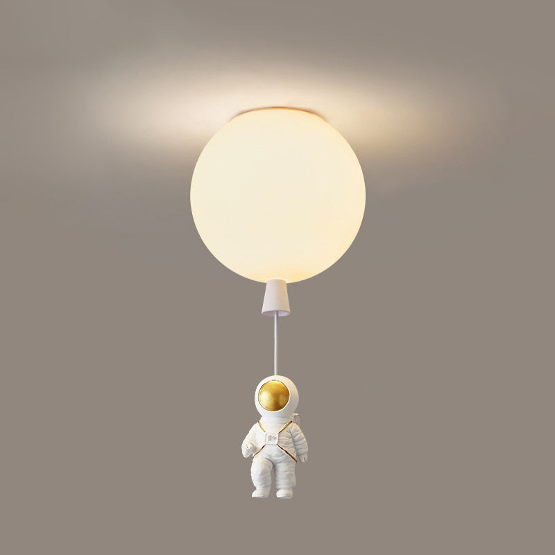 1 Light Moon Hanging Lamp Cartoon Acrylic Down Lighting Pendant for Children Bedroom