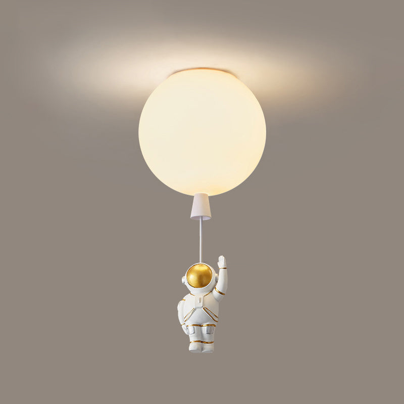 1 Light Moon Hanging Lamp Cartoon Acrylic Down Lighting Pendant for Children Bedroom