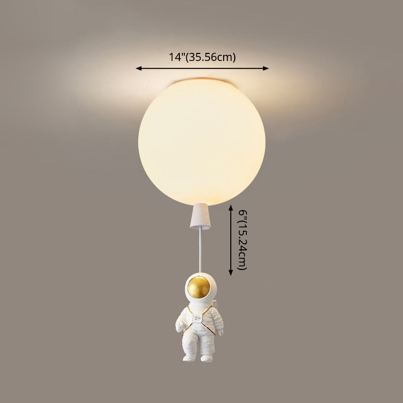 1 Light Moon Hanging Lamp Cartoon Acrylic Down Lighting Pendant for Children Bedroom