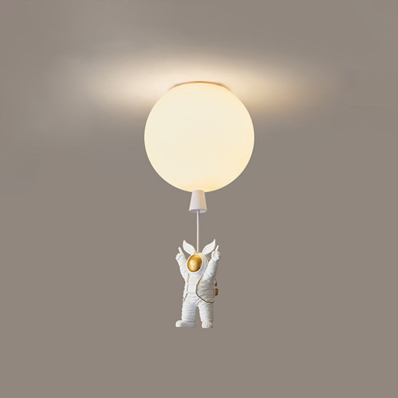 1 Light Moon Hanging Lamp Cartoon Acrylic Down Lighting Pendant for Children Bedroom