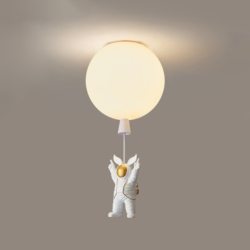 1 Light Moon Hanging Lamp Cartoon Acrylic Down Lighting Pendant for Children Bedroom