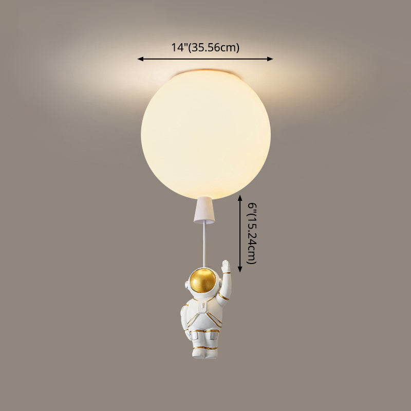 1 Light Moon Hanging Lamp Cartoon Acrylic Down Lighting Pendant for Children Bedroom