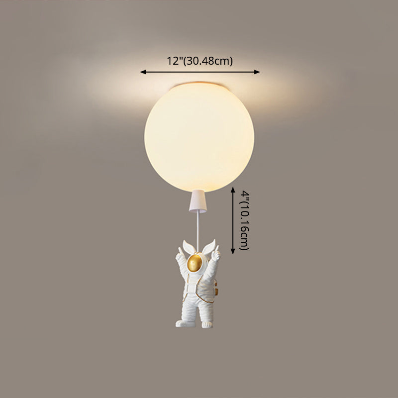 1 Light Moon Hanging Lamp Cartoon Acrylic Down Lighting Pendant for Children Bedroom