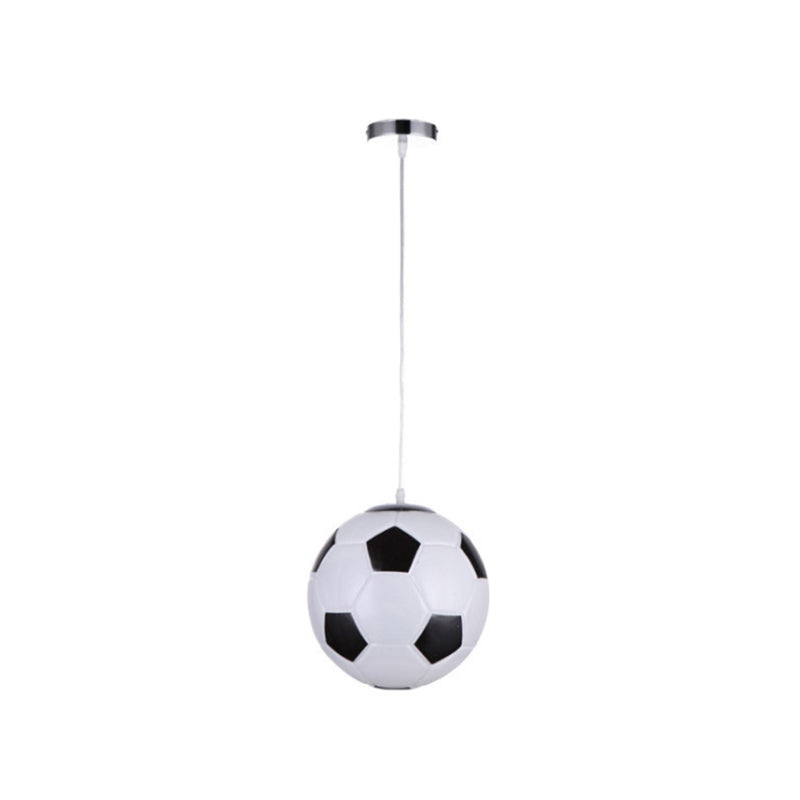 1 Light Football Ceiling Pendant Light Kids Metallic Suspended Lighting Fixture for Children Bedroom