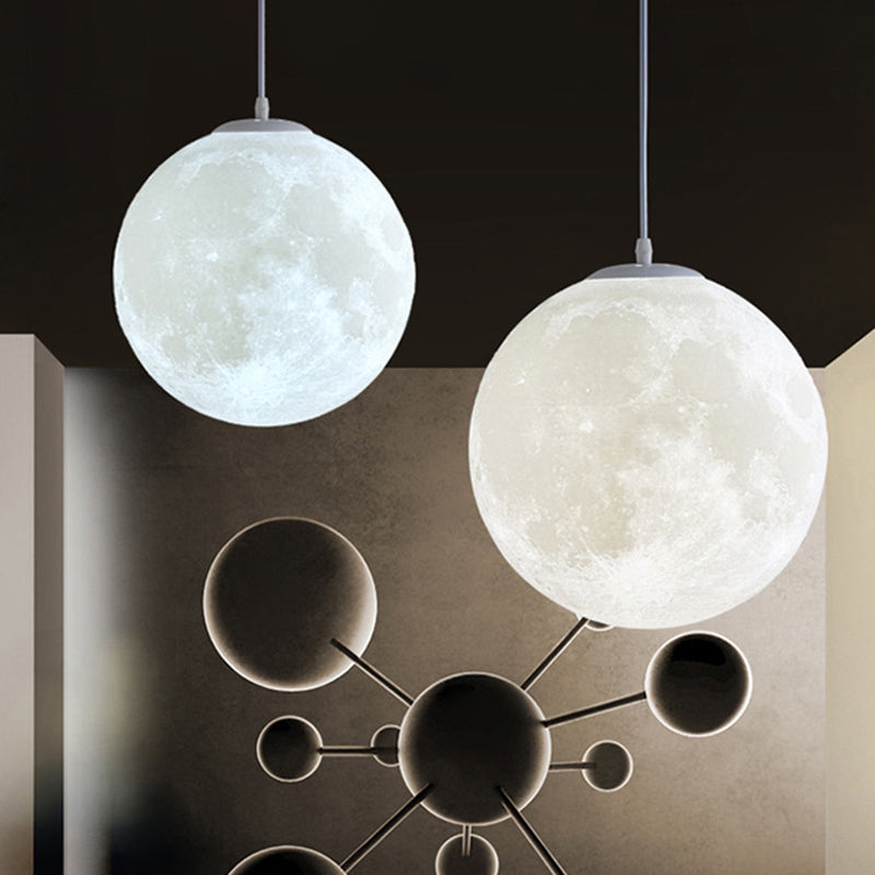 1 luminaire de lune de lune luminaires simplicité Nordic Style Plastic Plafond Pendant Light pour la chambre