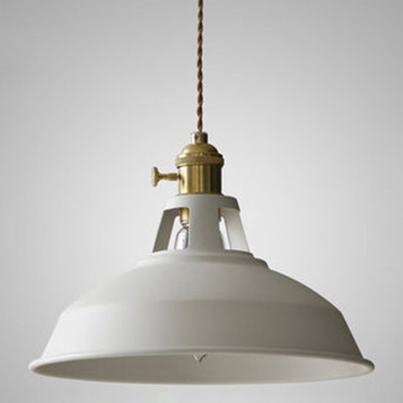 Macarons Industrial Barn Shade Pendant Licht metaal 1-licht hangerverlichting voor restaurant