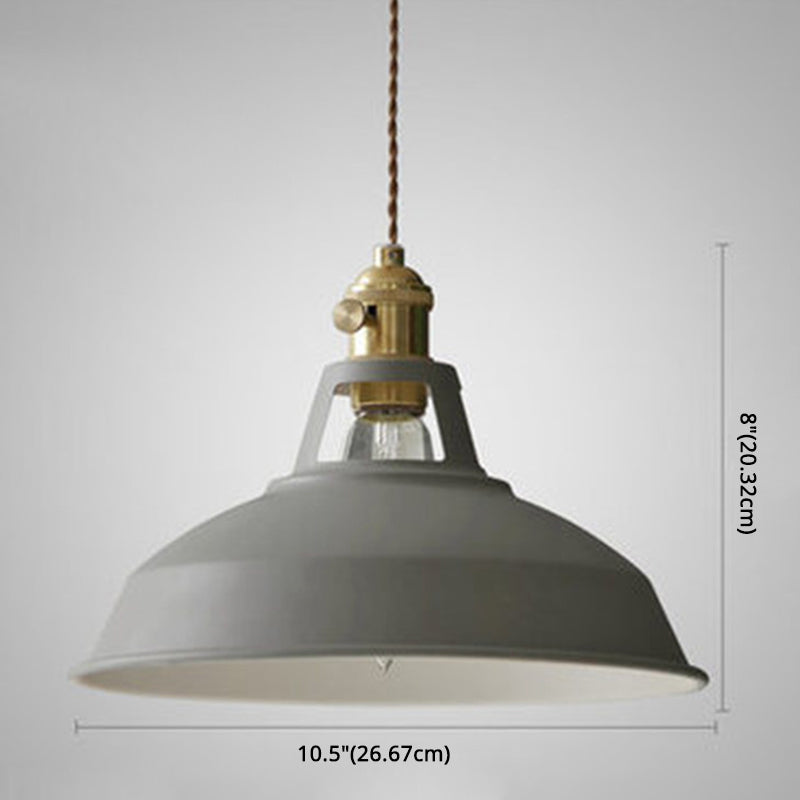 Macarons Industrial Barn Shade Pendant Licht metaal 1-licht hangerverlichting voor restaurant