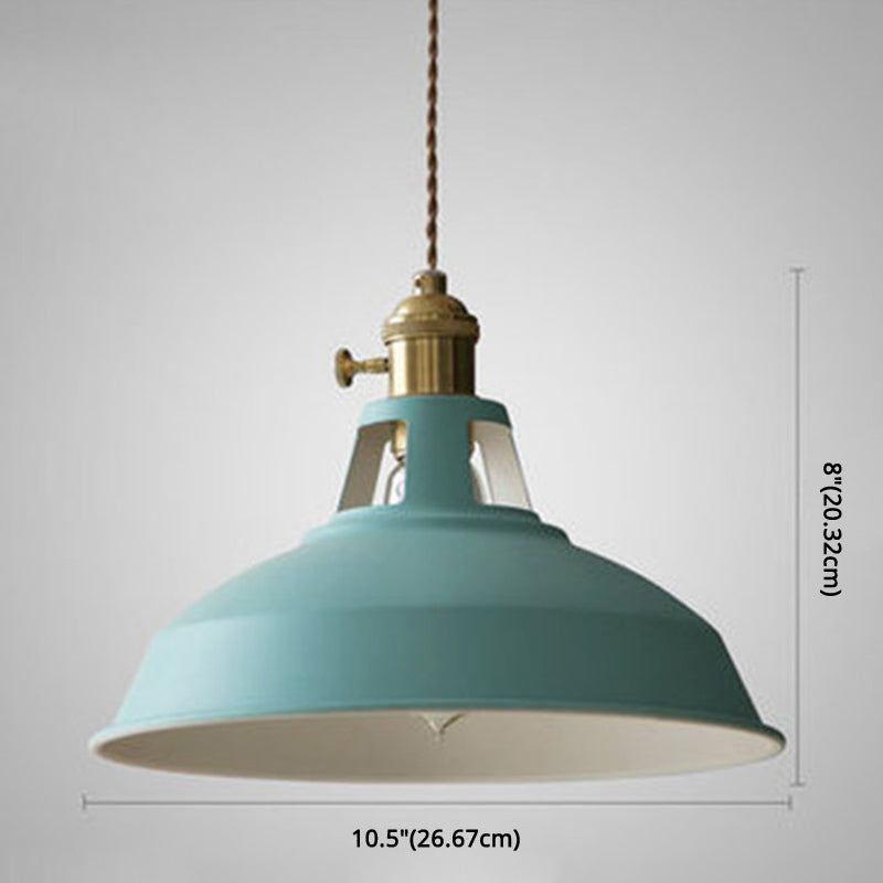 Macarons Industrial  Barn Shade Pendant Light Metal 1-Light Pendant Lighting for Restaurant