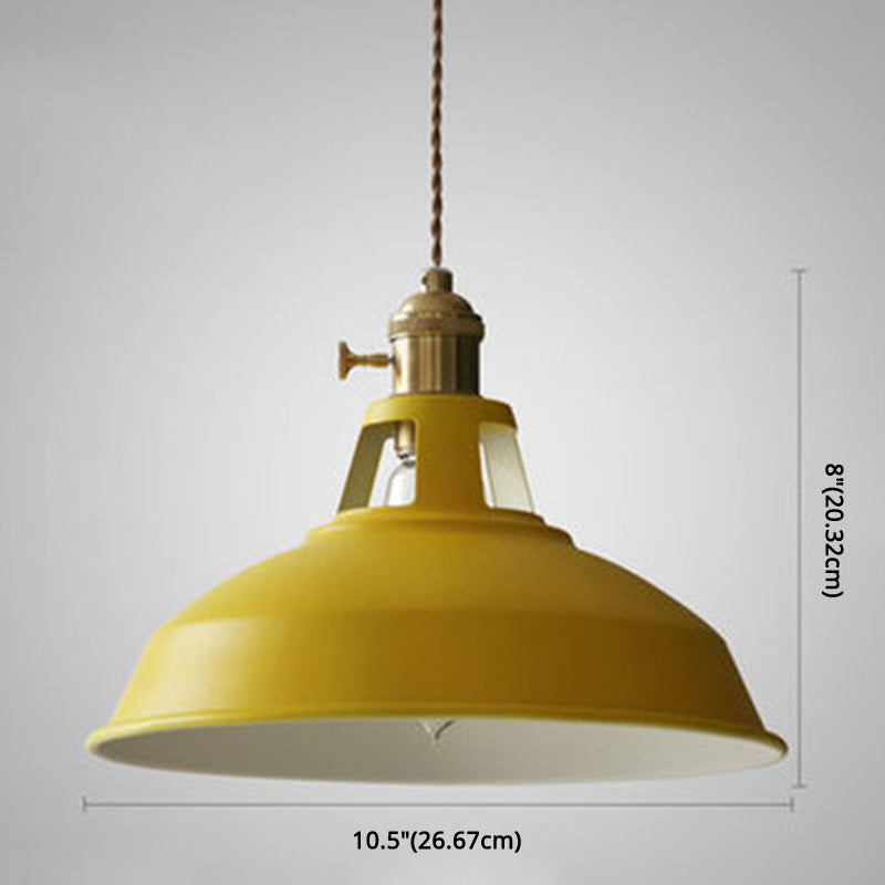 Macarons Industrial Barn Shade Pendant Licht metaal 1-licht hangerverlichting voor restaurant