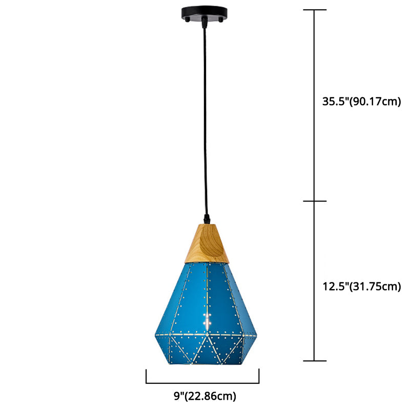 Diamond Comedor Drop Colgante Estilo moderno 1 Luz de techo colgante de luz