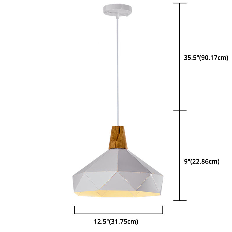 Diamond Comedor Drop Colgante Estilo moderno 1 Luz de techo colgante de luz