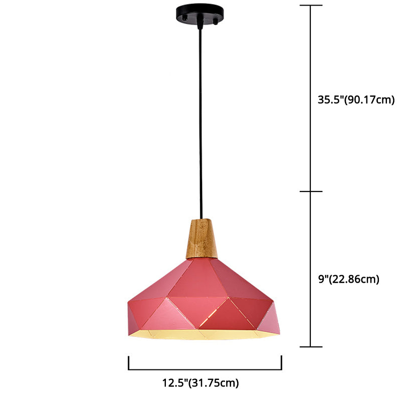 Sala da pranzo diamanti a sospensione in stile moderno metallo 1 lampada appendetta