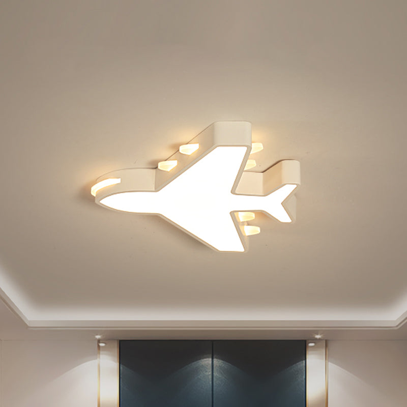 19.5/23.5 Inch Breed Wit/Blauw Vliegtuig Flush Mount Armatuur Acryl Modernisme LED Flush licht in warm/wit licht