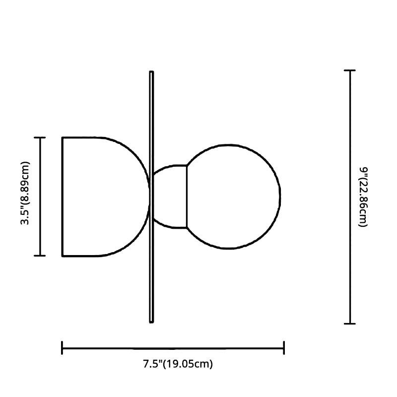 Lampade a soffitto semiful a filo sfere Ultra-Contemporario 1 Monti di vetro di latte leggero per soggiorno per soggiorno