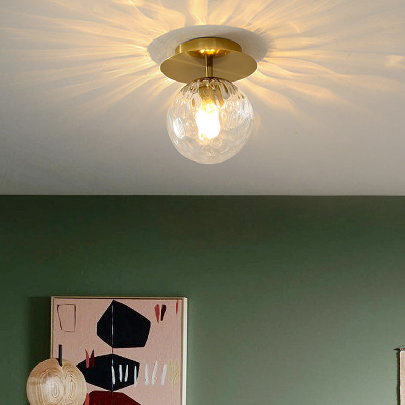 Bubble Semi Flush Mount Lighting Ultra-intensive, klare prismatische Glasdecke Spülhalterung für den Flur