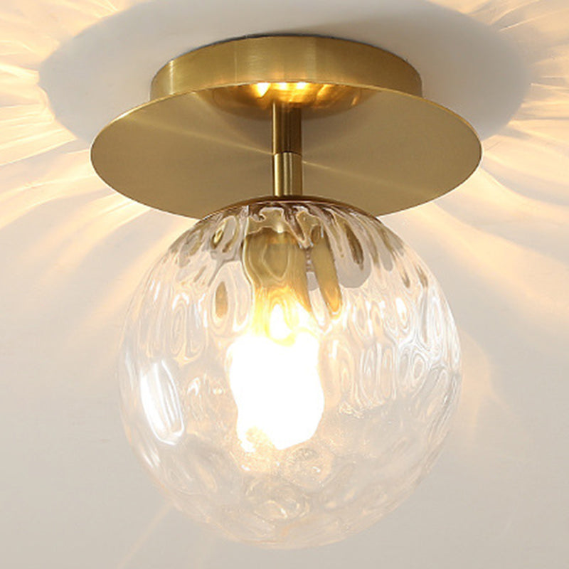 Bubble Semi Flush Mount Lighting Ultra-Contemporary Clear Prismatic Glass Ceiling Flush Mount Lights for Hallway