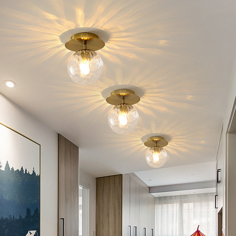 Bubble Semi Flush Mount Lighting Ultra-vanzelfsprekend Duidelijke Prismatic Glass Plafond Flush Mount Lights for Hallway