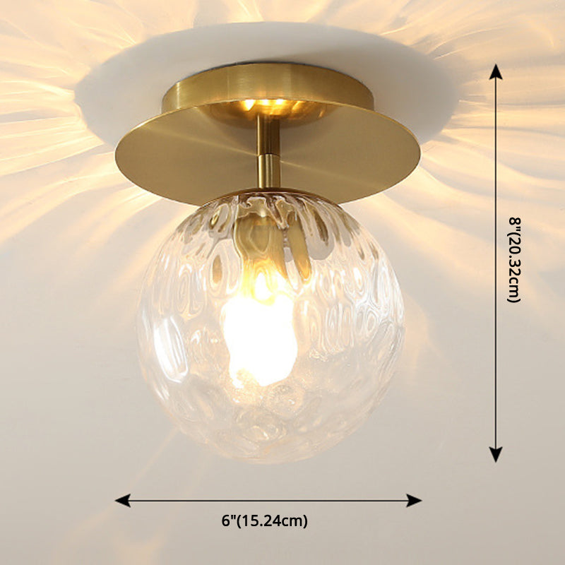 Iluminación de montaje semi descarga de burbujas luces de montaje de techo de vidrio transparente ultra contemporáneo de techo de vidrio para pasillo para pasillo