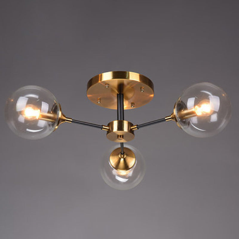 Sputnik Flush Mount Ceiling Light Ultra-Contemporary Stained Glass Ceiling Mount Chandelier for Bedroom