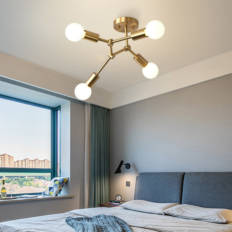 Sputnik Flush Mount Affermazione Luce contemporanea a soffitto a soffitto per la camera da letto