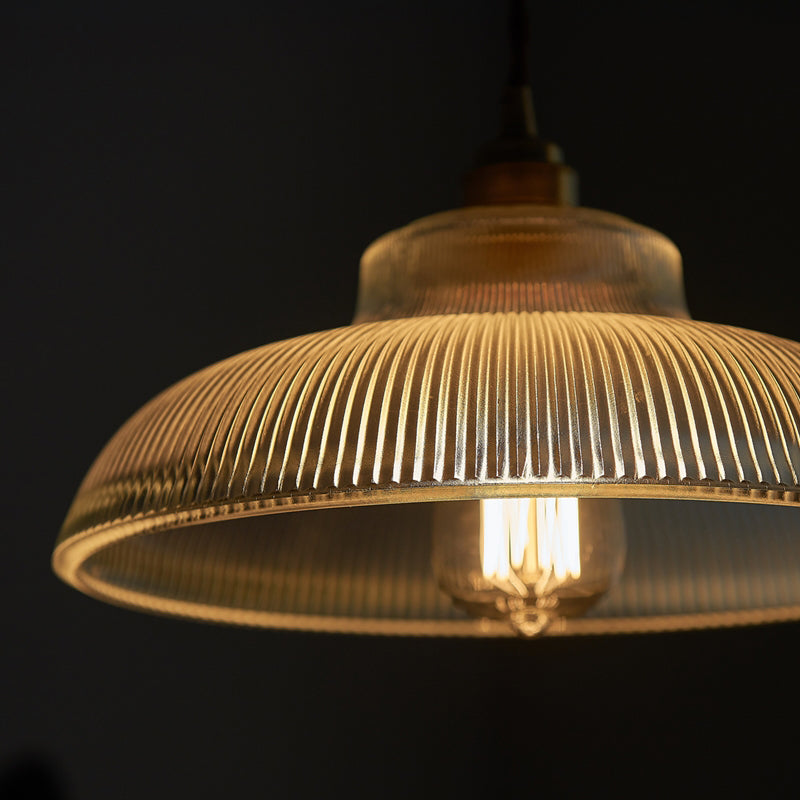 Retro Industrial 1 lichte hangende prismatische heldere koepel koepel hanglamp voor woonkamer