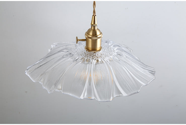 Blumenform Schatten Decke Anhänger Lampe Vintage Industrial Clear Glass Hanging Light