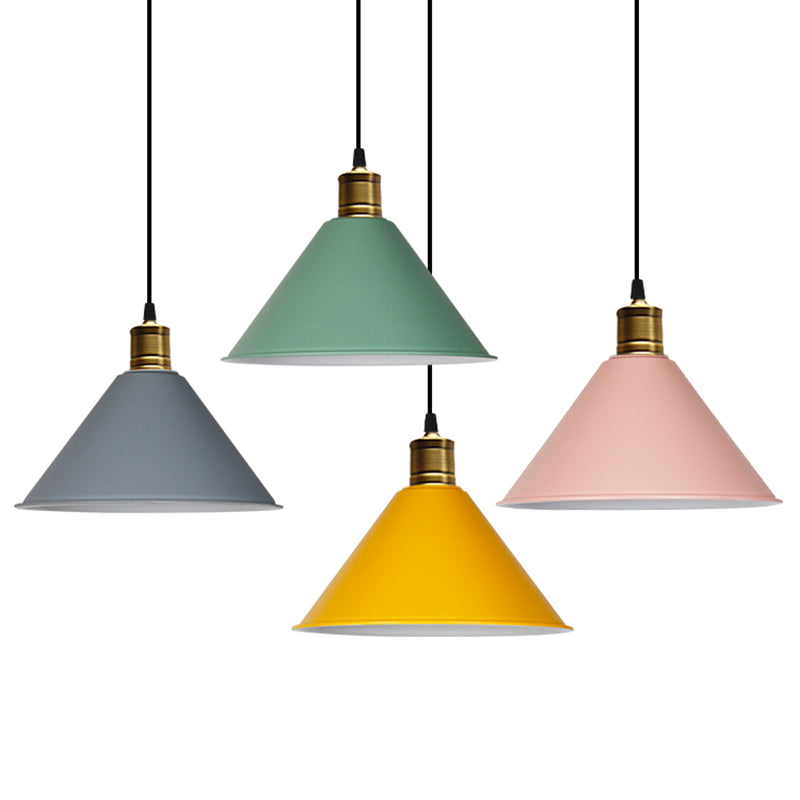 Metal Tapered Hanging Light Nordic Modern Style 1 Light  Restaurant Ceiling Pendant Lamp