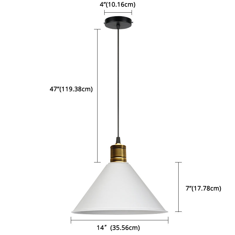 Metal Tapered Hanging Light Nordic Modern Style 1 Light  Restaurant Ceiling Pendant Lamp