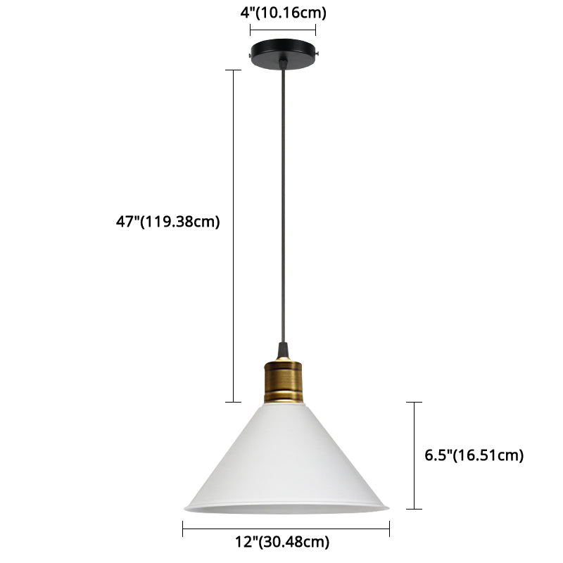 Metall verjüngte hängende hängende leichte nordische moderne Style 1 Light Restaurant Decke Anhängerlampe