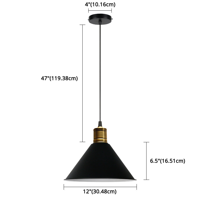 Metall verjüngte hängende hängende leichte nordische moderne Style 1 Light Restaurant Decke Anhängerlampe