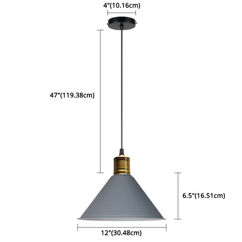 Metal Tapered Hanging Light Nordic Modern Style 1 Light  Restaurant Ceiling Pendant Lamp