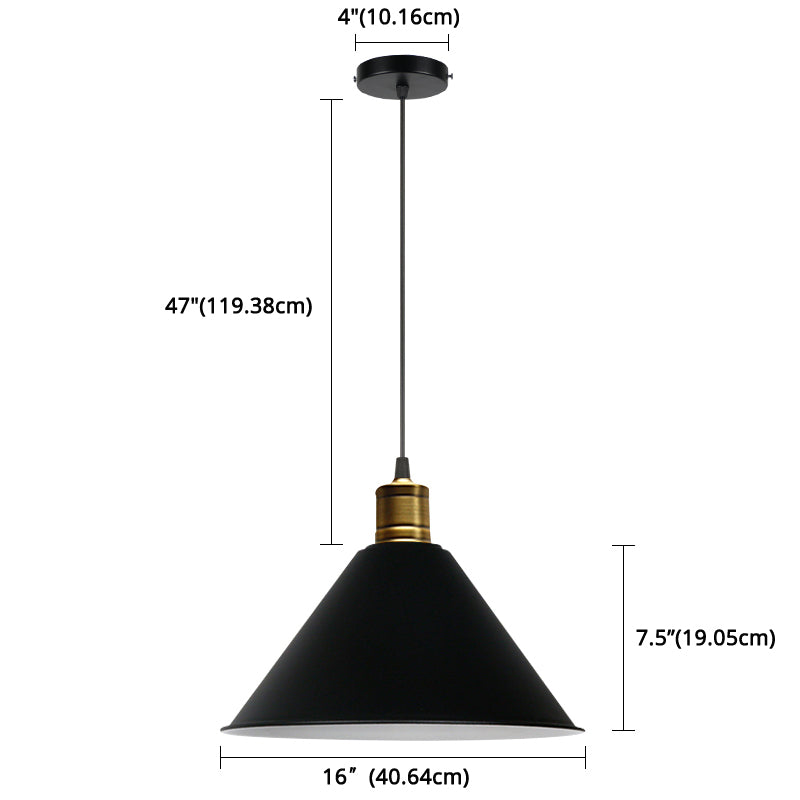 Metall verjüngte hängende hängende leichte nordische moderne Style 1 Light Restaurant Decke Anhängerlampe