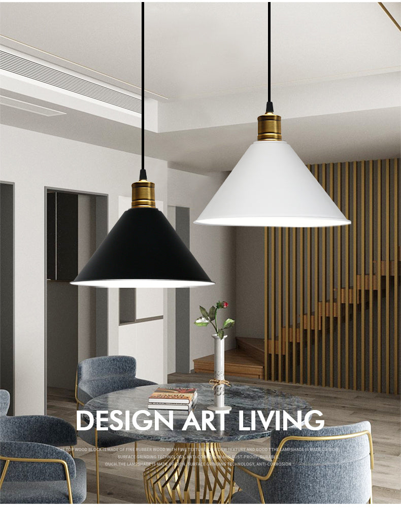 Metal Tapered Hanging Light Nordic Modern Style 1 Light  Restaurant Ceiling Pendant Lamp