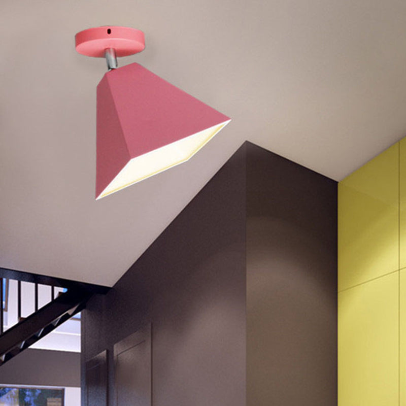 Trapezoide Flush Light 1 Light Metal Modern Flush Mtero Aftea del soffitto