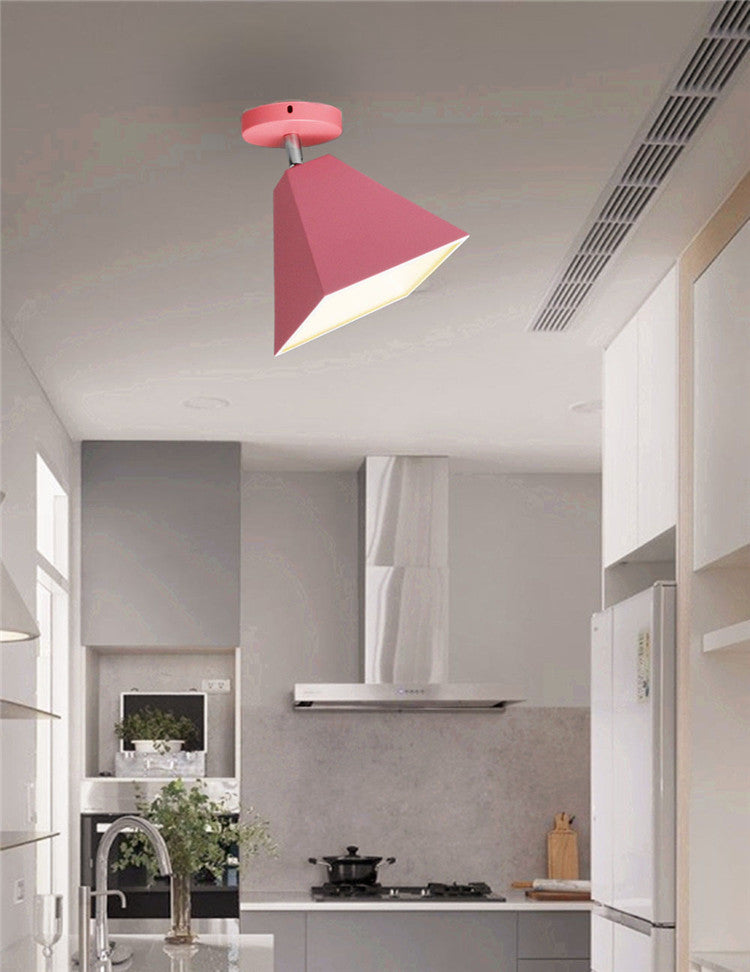 Trapezoid Flush Light 1 Light Metal Modern modern Mount Mount Plafond Lights