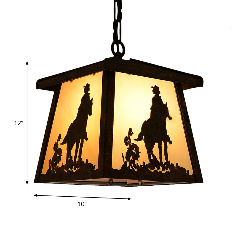 Industrial Tapered Suspension Light Height Adjustable Metal 1 Light Pendant Lighting with 31.5" Chain