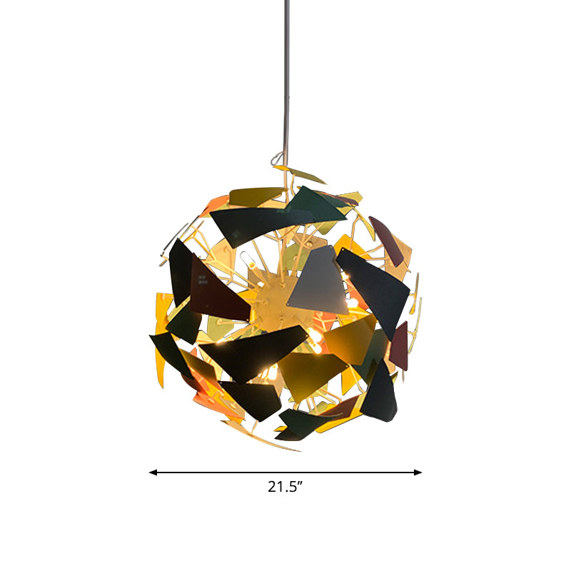 Camufo sferico a sospensione a sospensione Light Metallic Industrial Multi Light Living Living Freessing