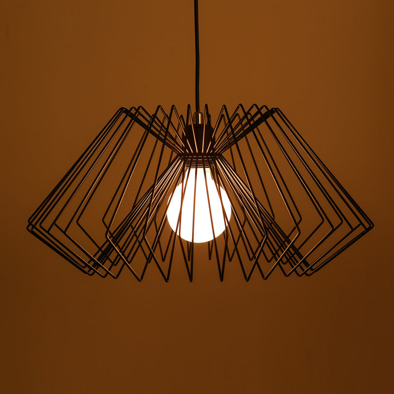 Lampada sospesa a forma di ragnatela in metallo vintage vintage a pendente a ciondolo a 1 luci