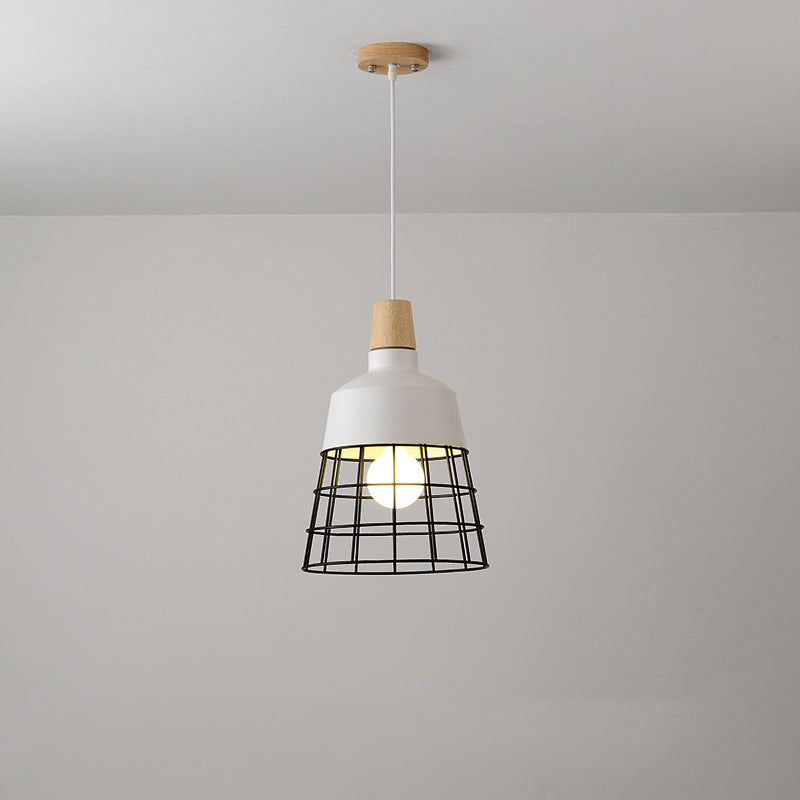 Black/White Bowl/Cone Shade Hanging Light Lamp Loft Metal 1 Head Pendant Lamp for Dining Table