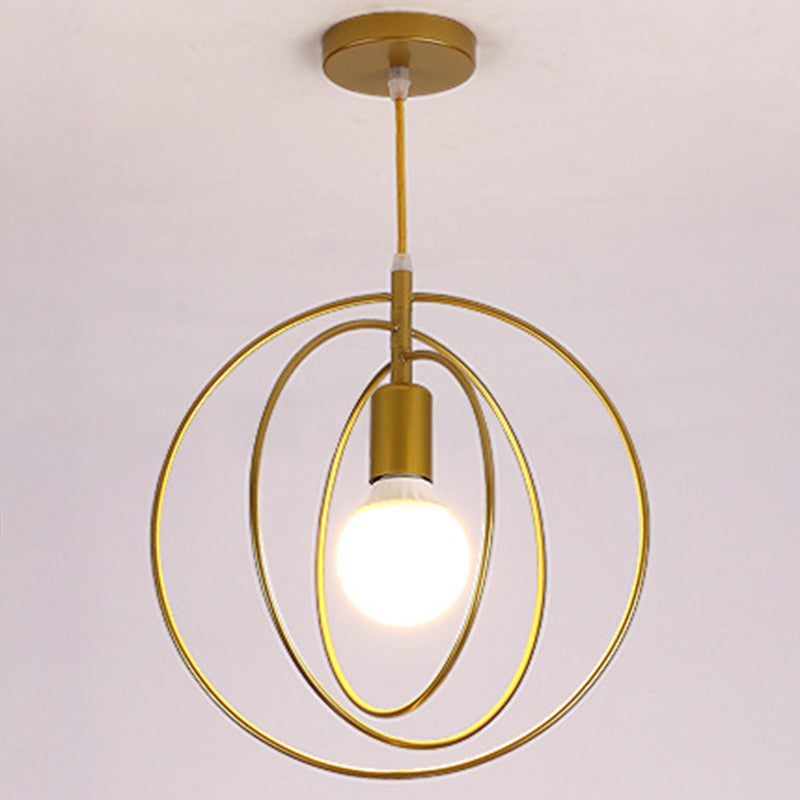 Metaalhangende hanglamp draad kooi industriële stijl hanglamp lampje armatuur voor foyer