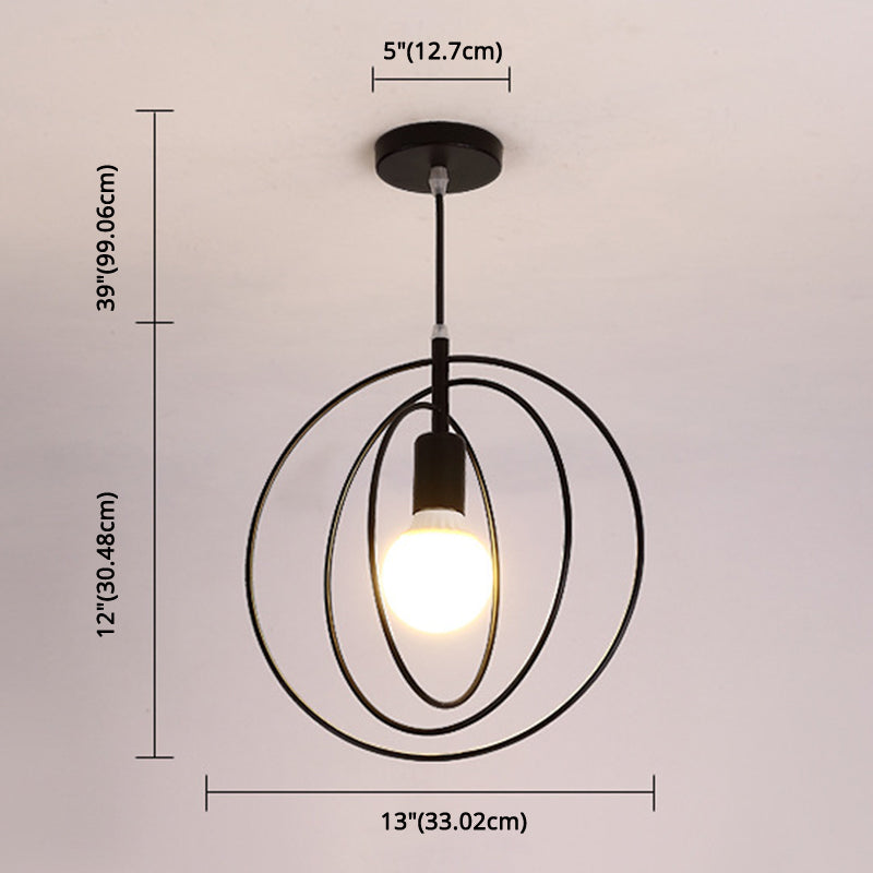 Metal Hanging Pendant Light Wire Cage Industrial Style Pendant Light Fixture for Foyer